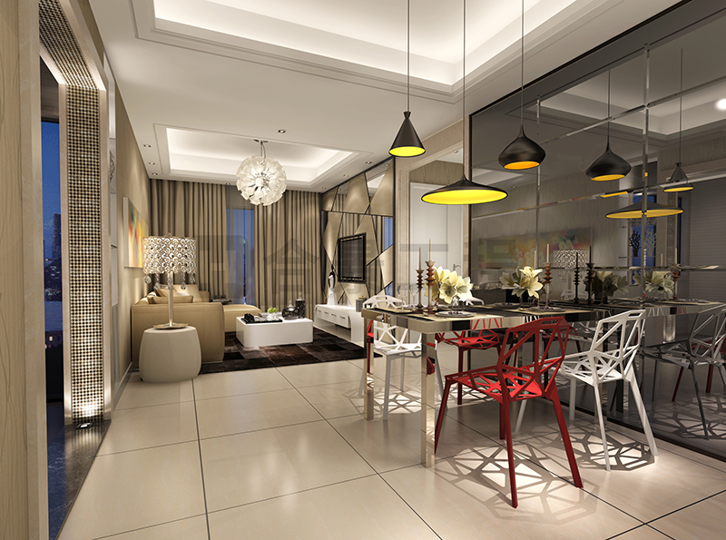 碧水蓝天样板房装修效果图